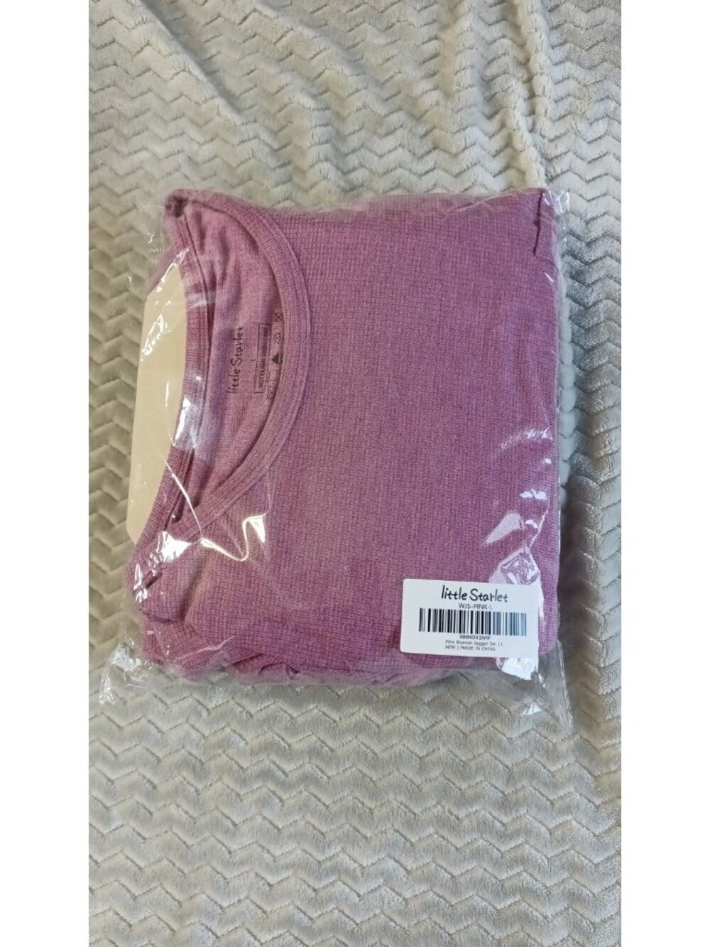 Little Starlet Women's Jogger Set Size L Pink 2 Piece Set Lounge Pajamas Long Sl - Picture 11 of 12
